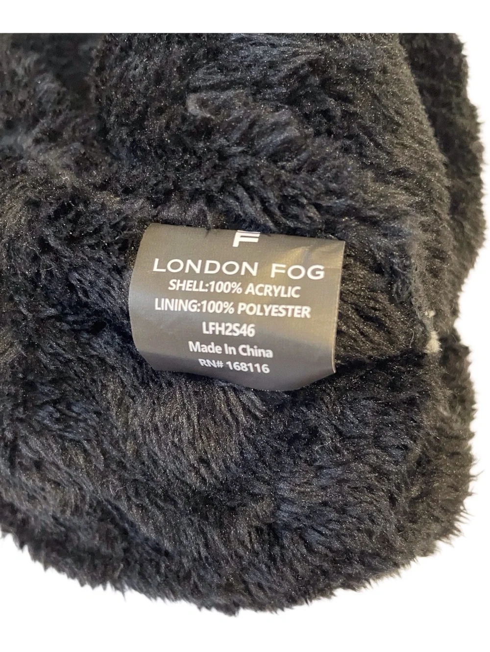London Fog Girls Black &White Checkered Hat and Gloves, OS